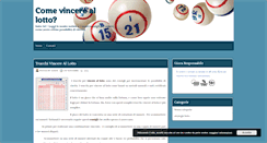 Desktop Screenshot of comevincereallotto.net